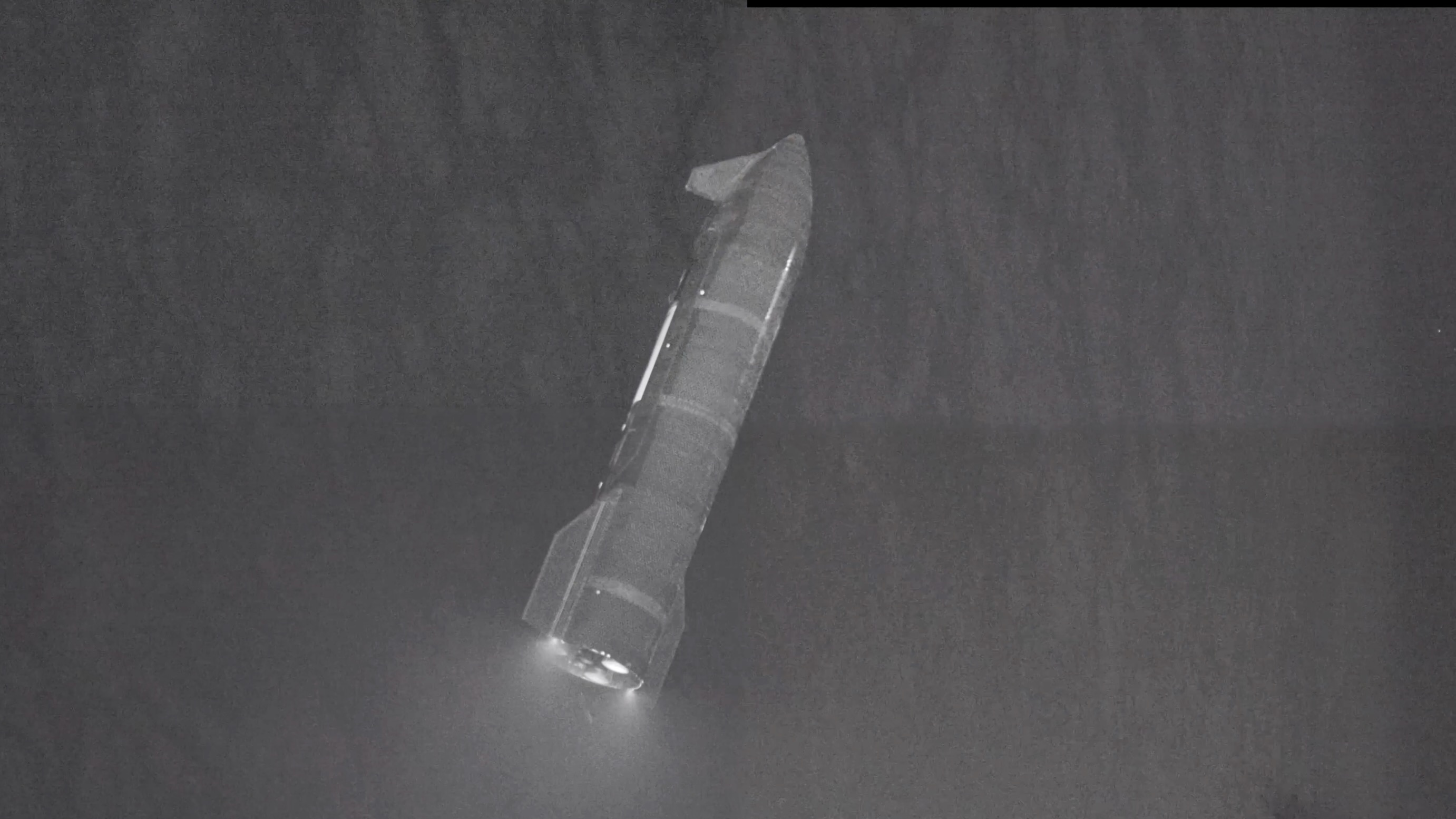 The upper stage of SpaceX's Starship megarocket, seen here on July 23 during the vehicle's 13th test flight by one of the company's Starlink V3 satellites.