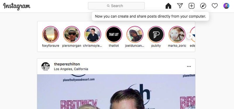 Instagram Create From Desktop