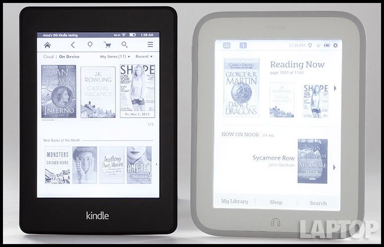 Amazon Kindle Paperwhite 2013 Vs Barnes Noble Nook Glowlight