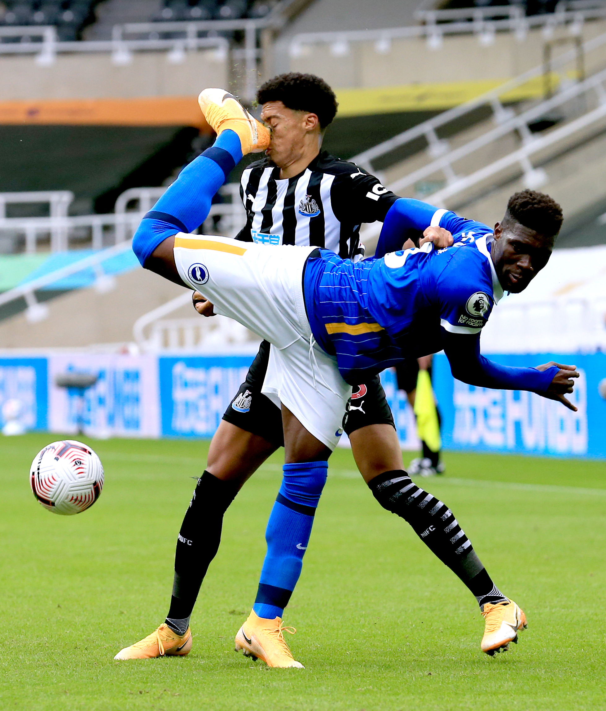 Yves Bissouma was sent off