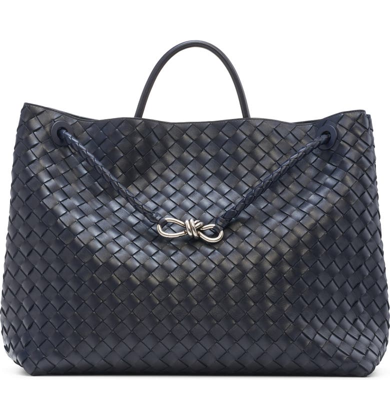 Large Andiamo Intrecciato Leather Shoulder Bag