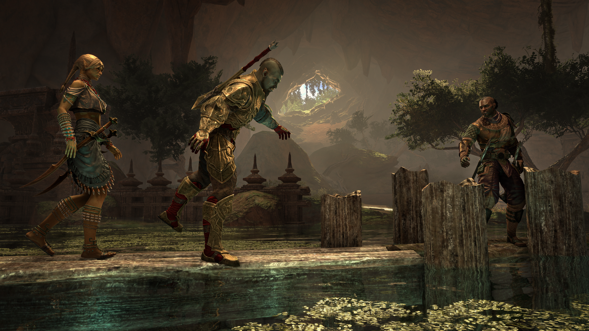 Thieves step carefully through traps in The Elder Scrolls Online.