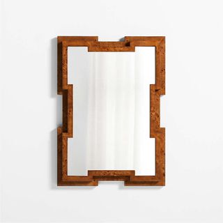 Memini Burl Wood Wall Mirror by Athena Calderone