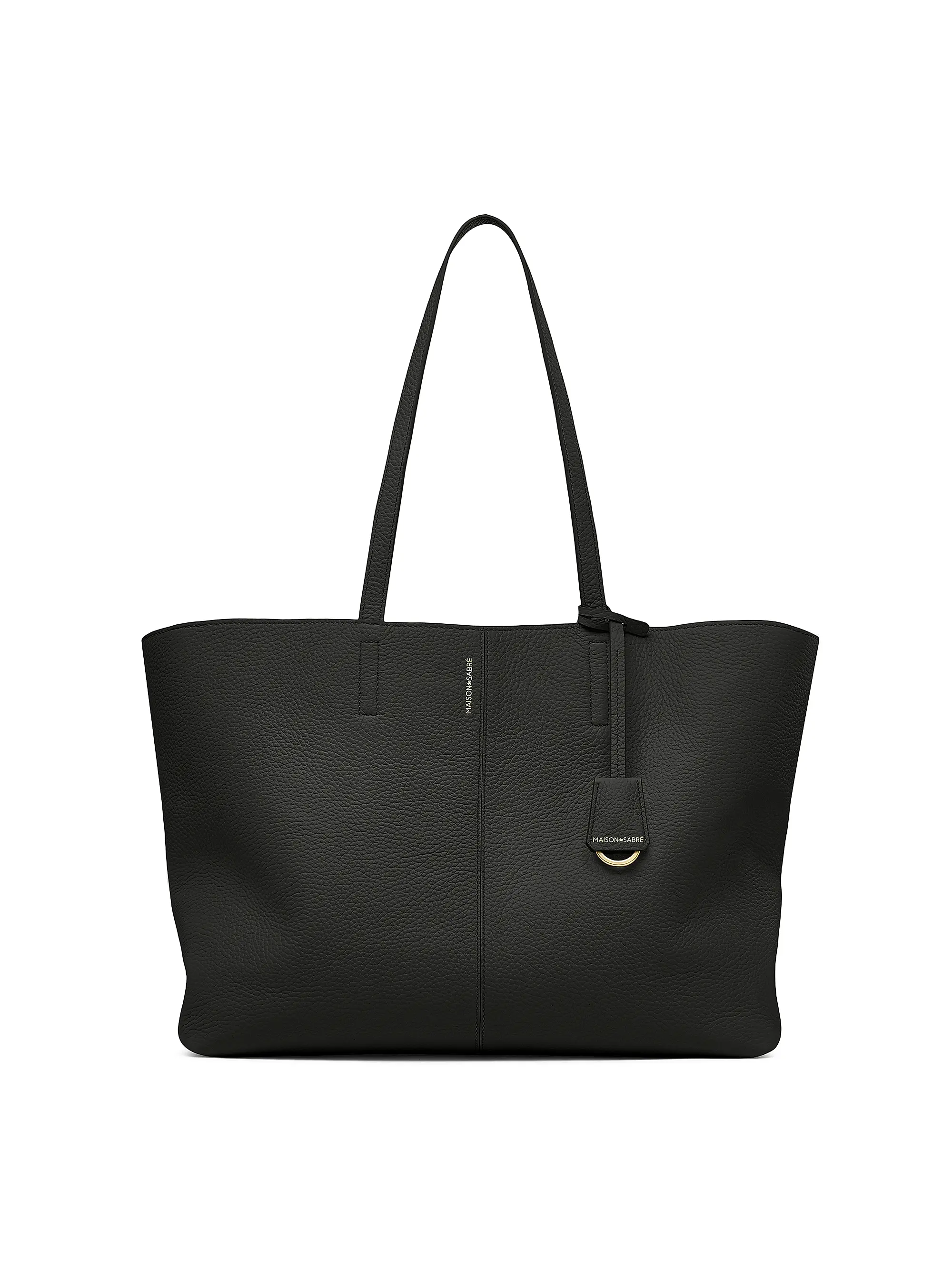 Large Leather Zipped Soft Tote