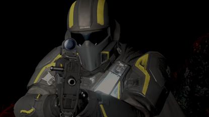 Helldivers 2 soldier in flat lighting