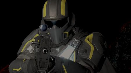 Helldivers 2 soldier in flat lighting