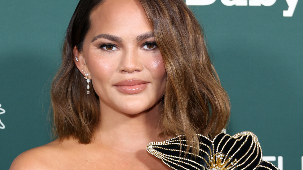 Chrissy Teigen attends the 2023 Baby2Baby Gala Presented By Paul Mitchell at Pacific Design Center on November 11, 2023 in West Hollywood, California.