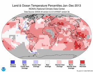 2013 global temperatures