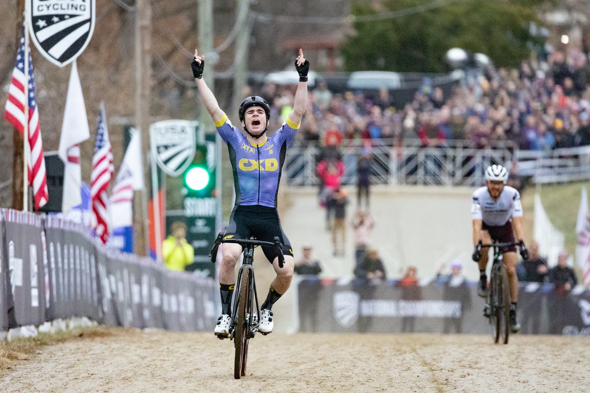 Strohmeyer wins the sprint to the line.