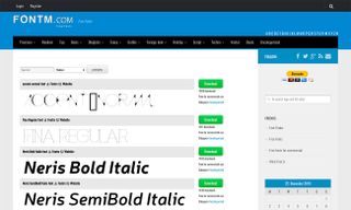 A screengrab from FontM, one of the best places to download free fonts