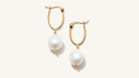 Mejuri Organic Pearl Hoops, $75/£85 | mejuri.com