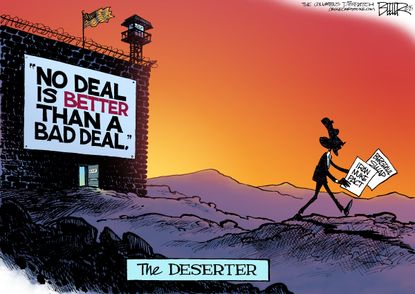 Obama cartoon U.S. Iran nuclear deal