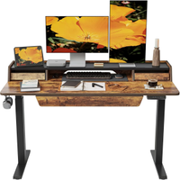 Fezibo  standing desk with three drawers and shelf