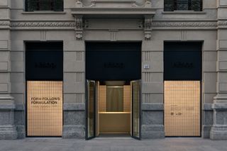 aesop milan store facade during milan design week