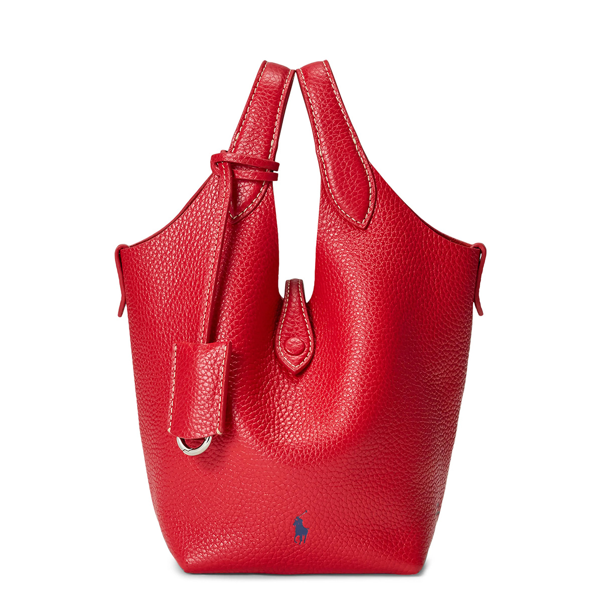 Shiny Drum Leather Tote