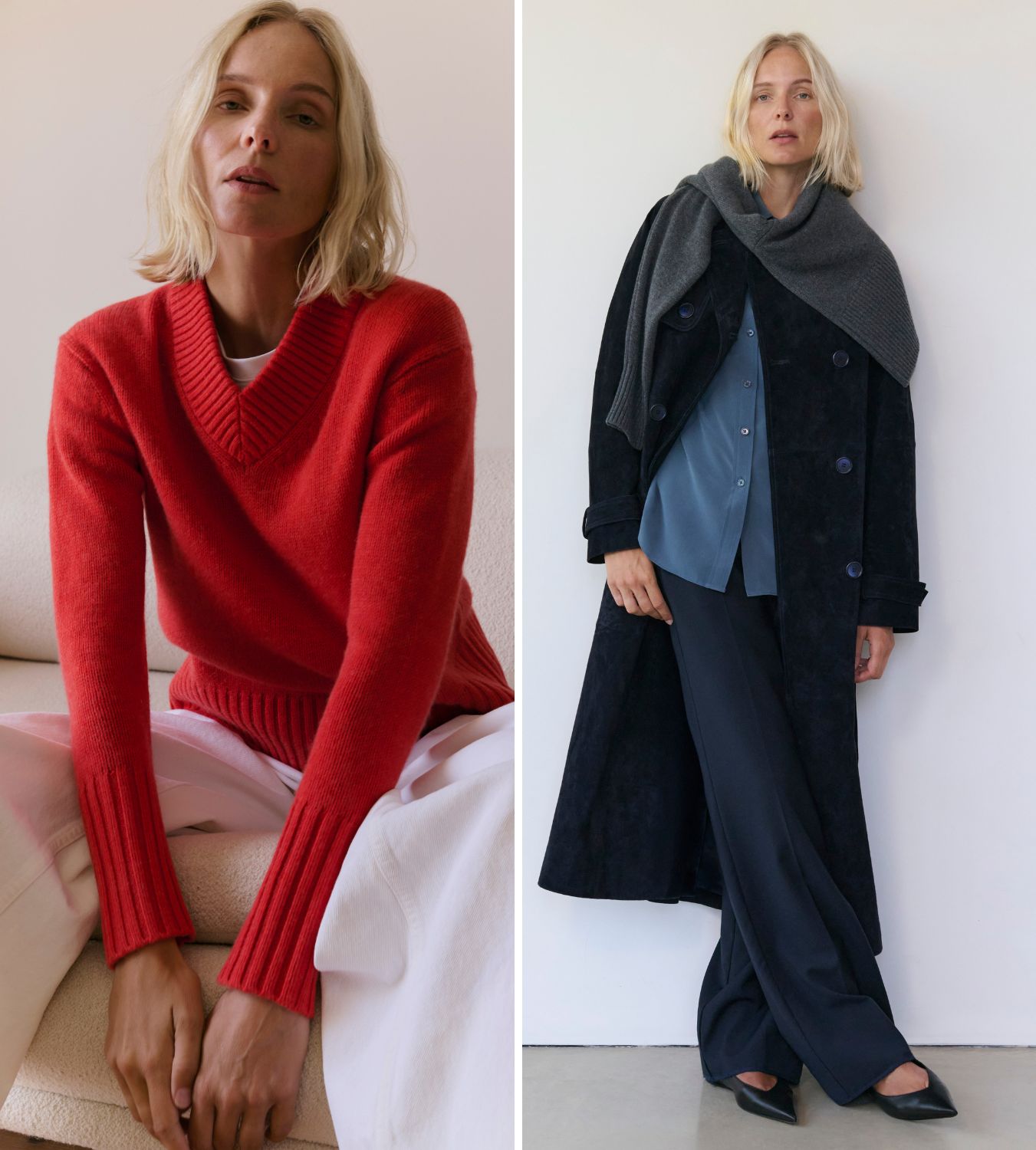 a model wearing clothes from the rise &amp;amp; fall autumn collection