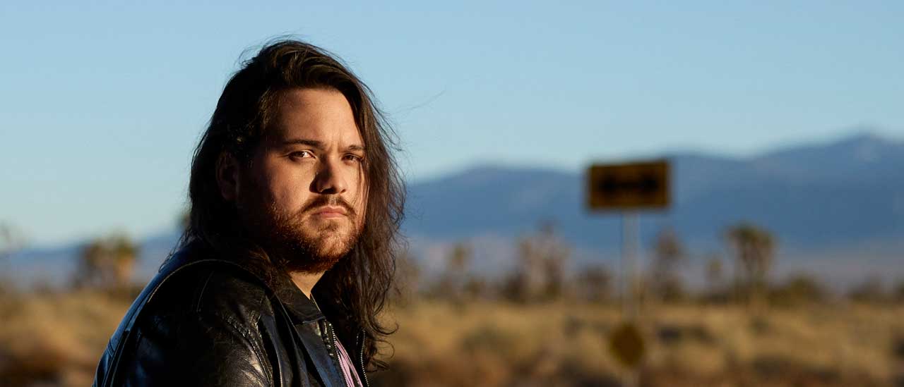 Wolfgang Van Halen poses in the desert