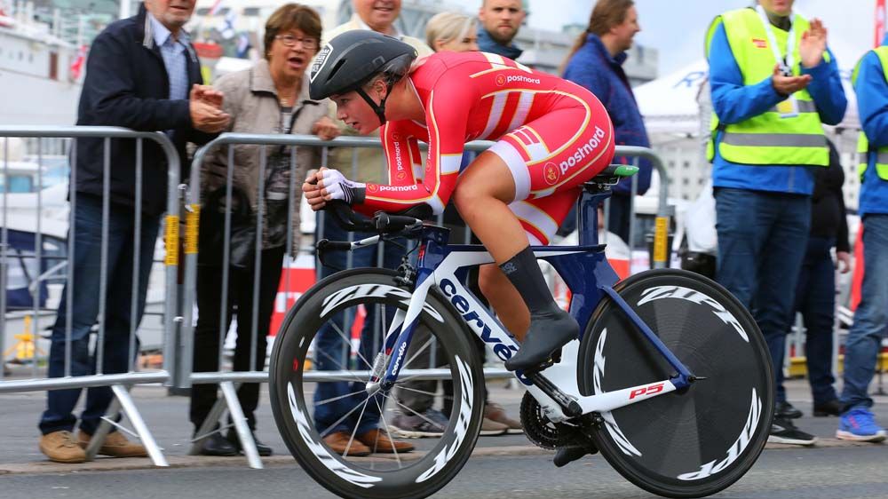 Emma Cecilie Norsgaard had last-minute bike problems
