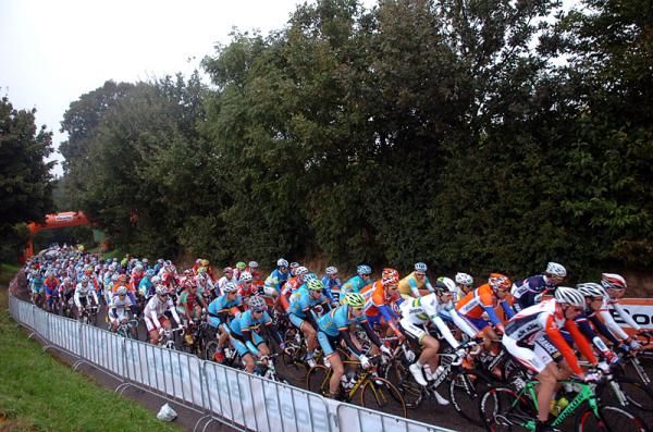 The peloton in action during the U23 men's road race world championship.