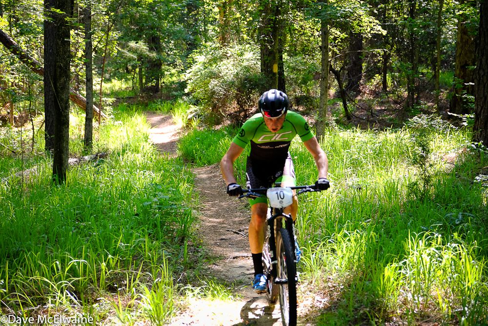 Scott Hoffner riding a pretty section of singletrack in Wildwood Park
