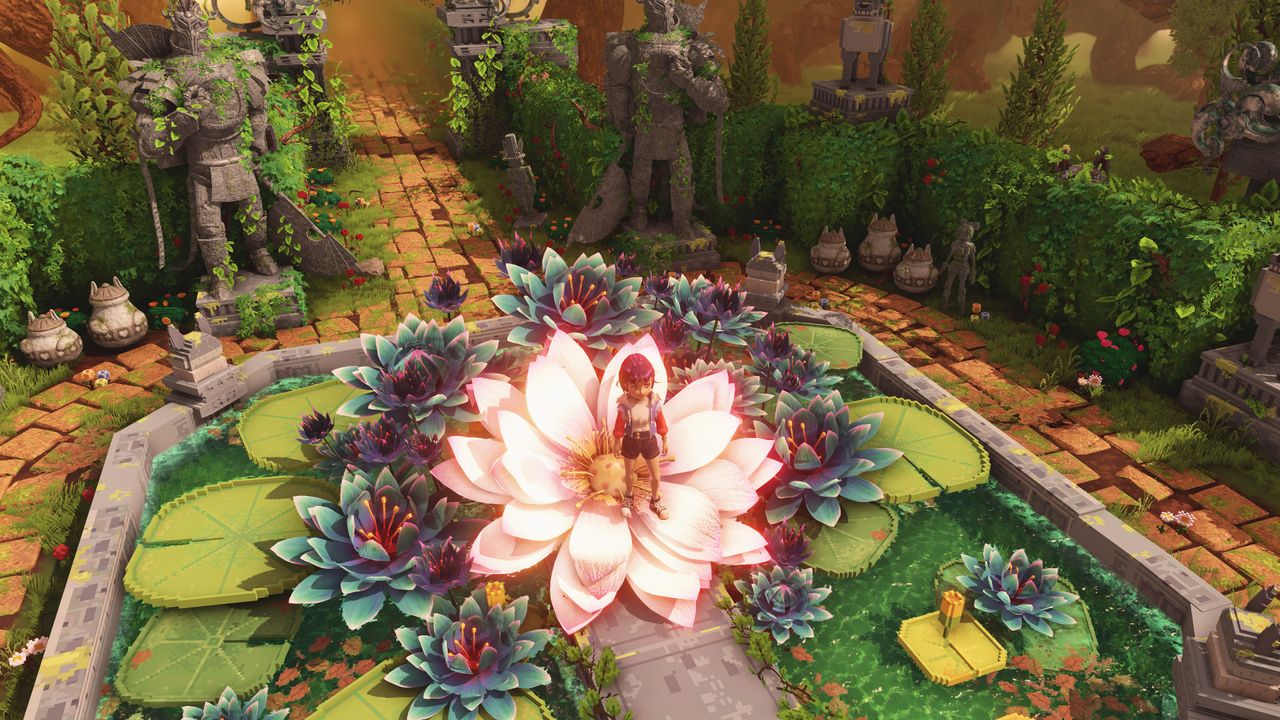 A screenshot of Ravenlok, depicting its Voxel-style visuals.