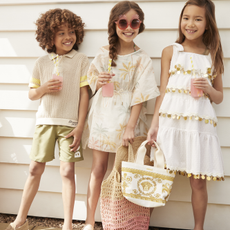Three children wearing Summer outfits sold at Childrensalon