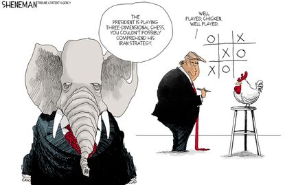 Political Cartoon U.S. Trump Iran War GOP&nbsp;