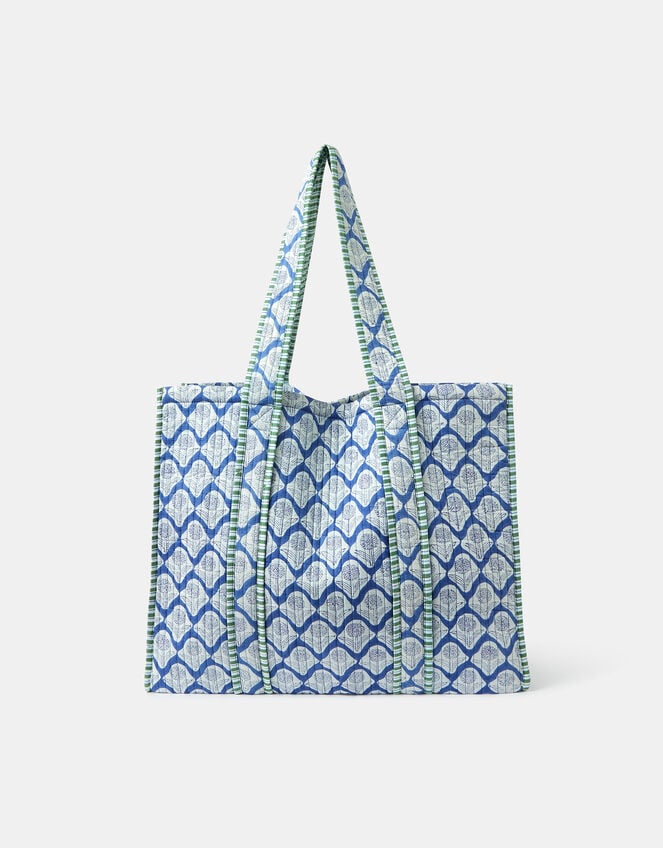 Dandelion Print Quilted Tote Bag
