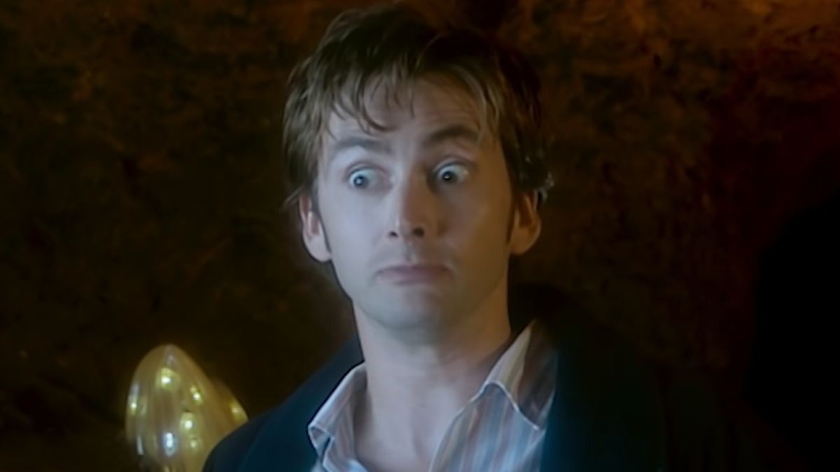 The Doctor looking surprised. 