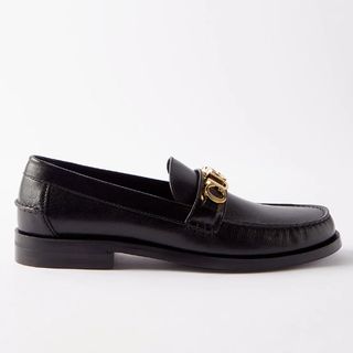 Gucci Logo-plaque Leather Loafers