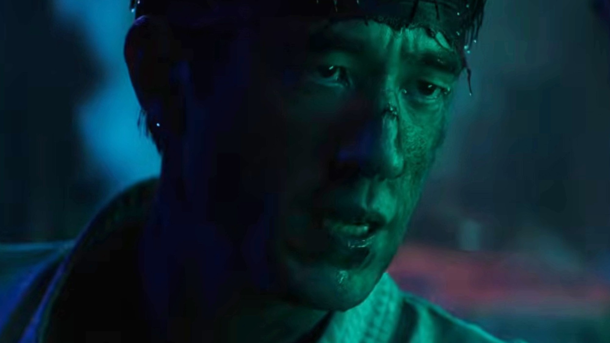 Andrew Koji appearing repentant in Street Fighter