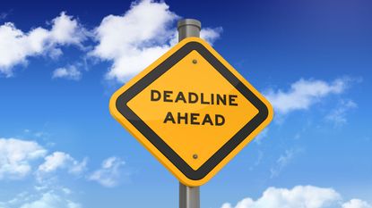 picture of road sign saying deadline ahead