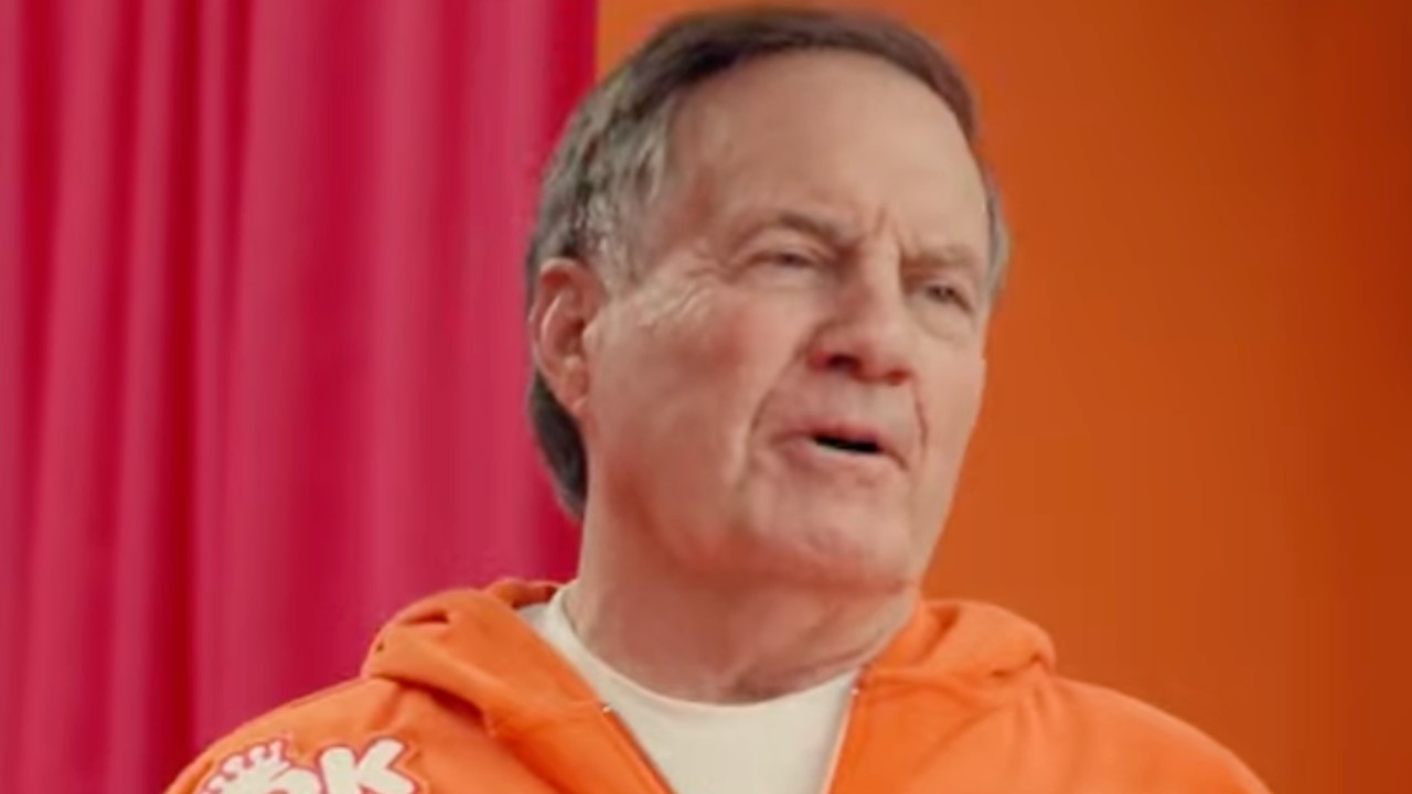 Bill Belichick in the Dunkin' ad