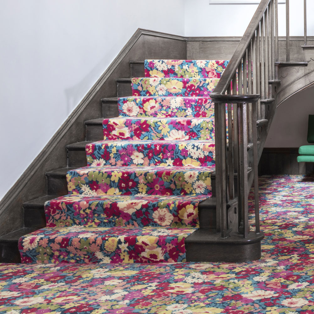 Flower Pattern Any Size x 60cm 4 Colours Hall Stairs Carpet Runner Floral 
