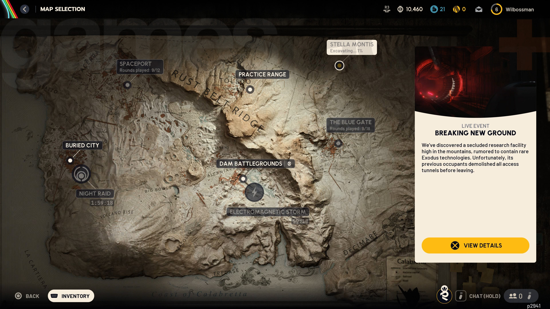 The Stella Montis live event appearing on the map