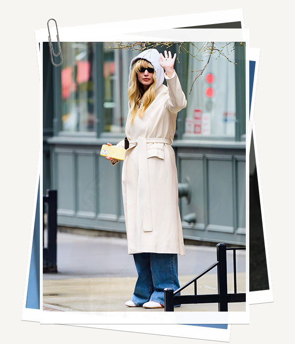 Jennifer Lawrence wearing Adidas Tokyo sneakers