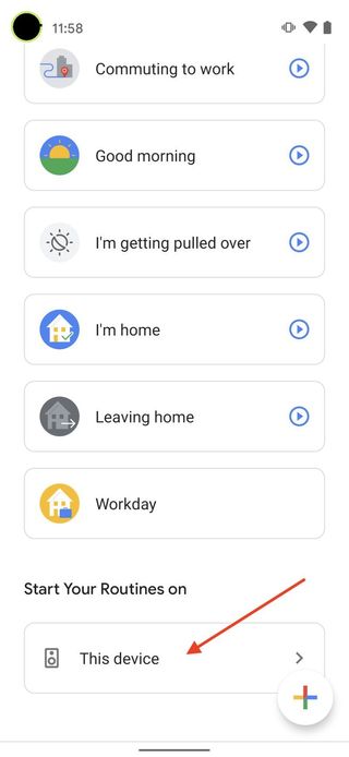 Google Assistant Routines Step