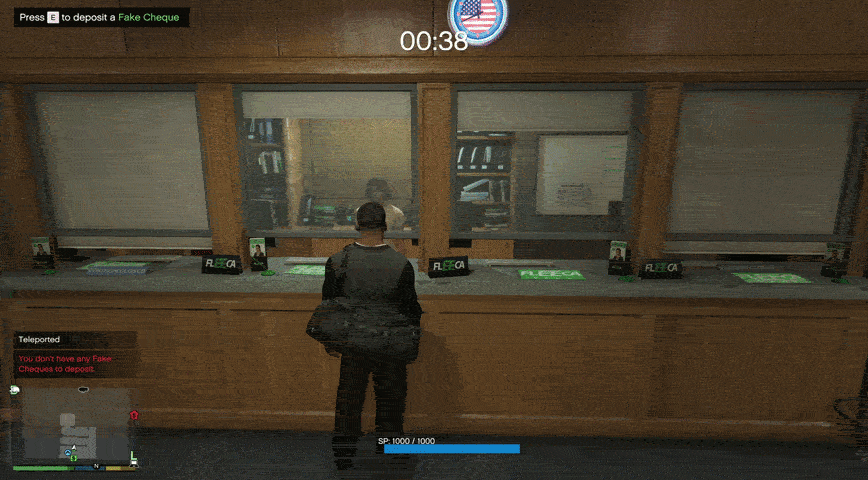 Franklin fails to bank and departs.