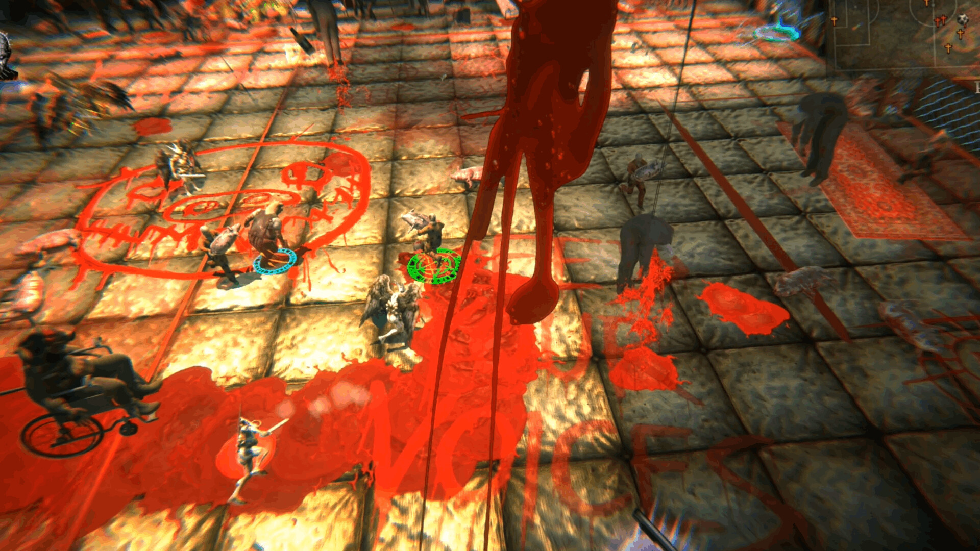 Screens of an indie horror football game