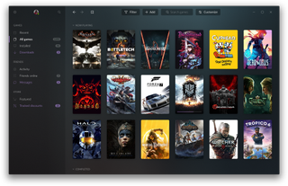 An early look at GOG Galaxy 2.0's library page. 