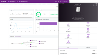 A screenshot of the Netgear Orbi Pro Wi-Fi 6's monitoring dashboard