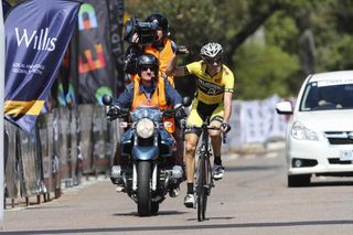 Tom Roe (Budget Forklifts) wins stage 2 of the Tour de Perth into Kalamunda