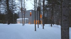 Rustic Grade, Mandeville, Canada, by Maurice Martel architecte is a simple cabin in the woods