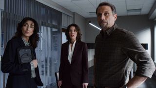 Nikki standing next to Isobel and Jubal on FBI.