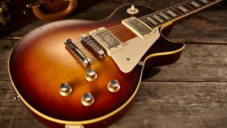 Gibson Les Paul on wooden floor