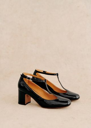 Marcie Mary Janes - Patent Black - Patent Goatskin Leather - Sézane