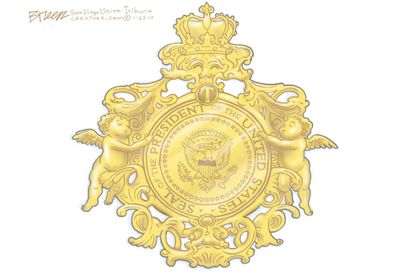 Political Cartoon U.S. Presidential seal