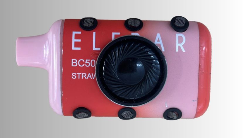 a disposable vape that has been turned into a synth