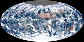 The first view of Earth from NASA's VIIRS satellite.