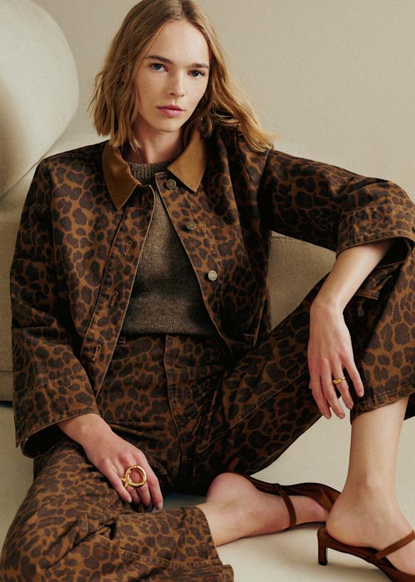 Gab Jacket - Leopard Print - Organic Cotton - Organic Textile - S&amp;eacute;zane